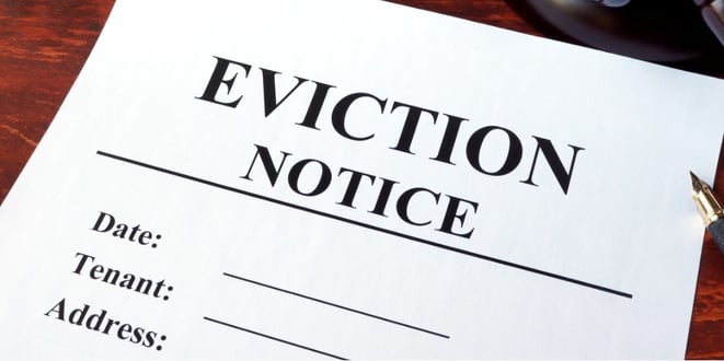eviction notice for evicting tenants